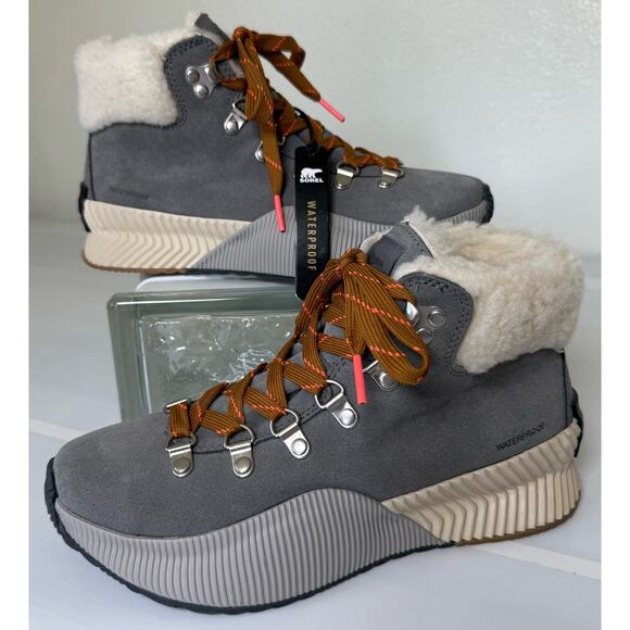 Sorel Shoes - NEW SOREL Sz 6 Out 'N About III Conquest Waterproof Boots Sneakers Gray Suede